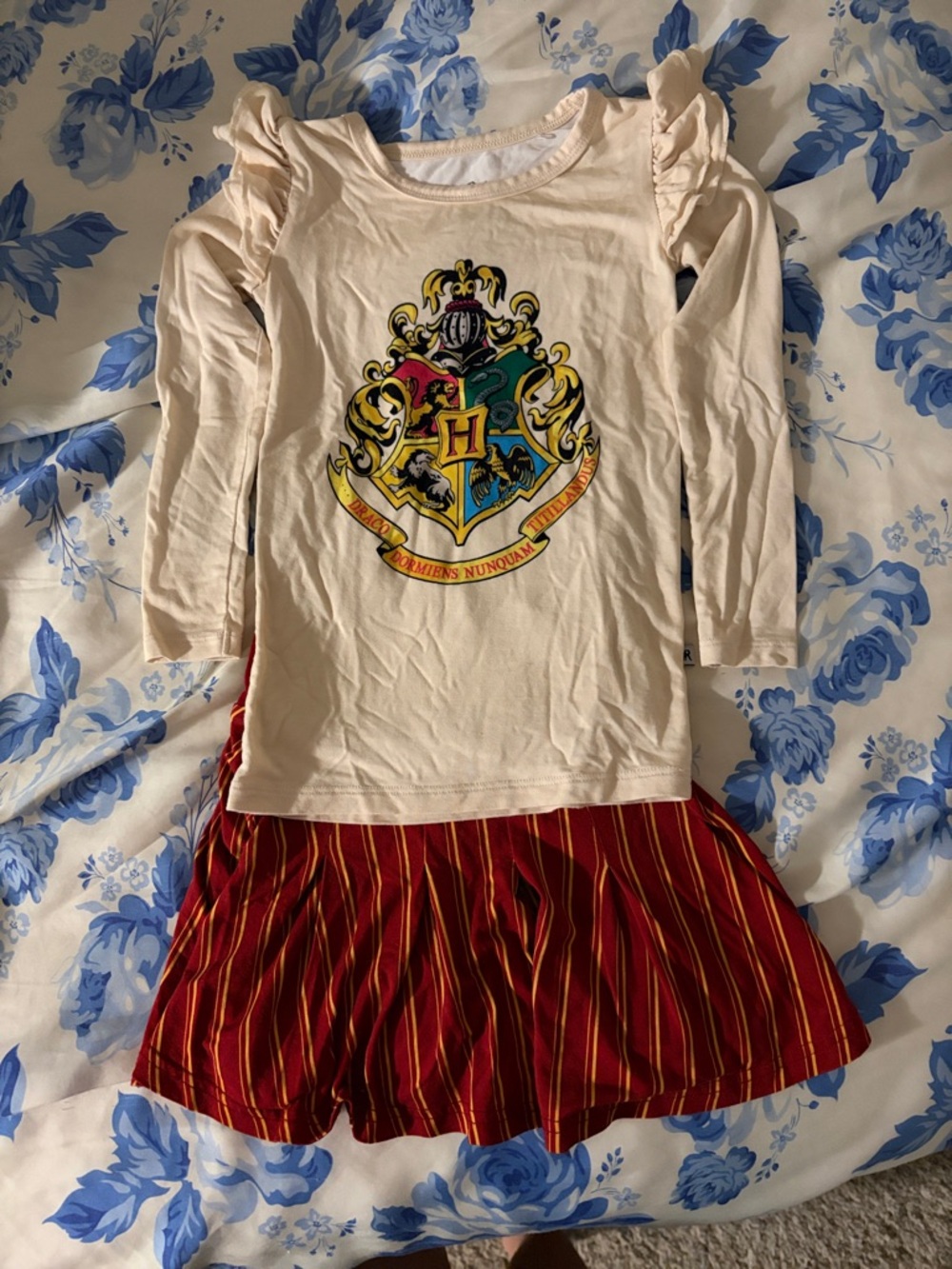 Harry Potter x Bums & Roses long sleeve shirt and skort 3T